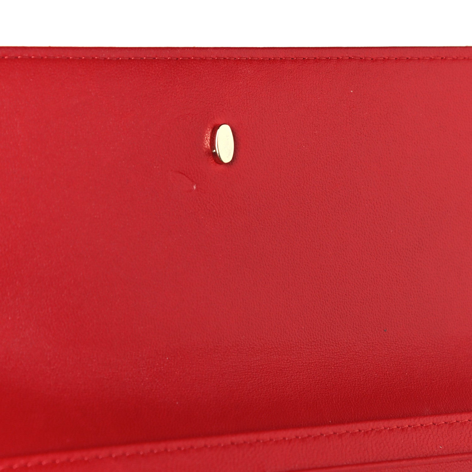 Chanel Lambskin Quilted Clutch With Chain Red 7 of 11