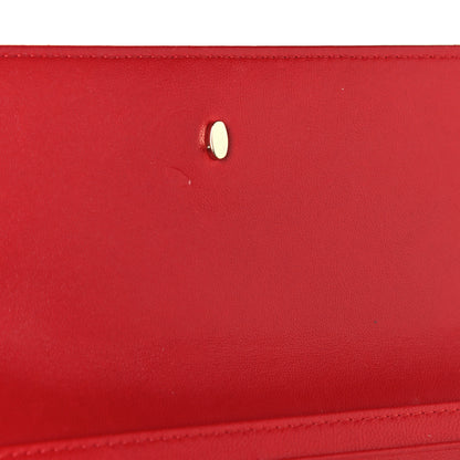 Chanel Lambskin Quilted Clutch With Chain Red 7 of 11