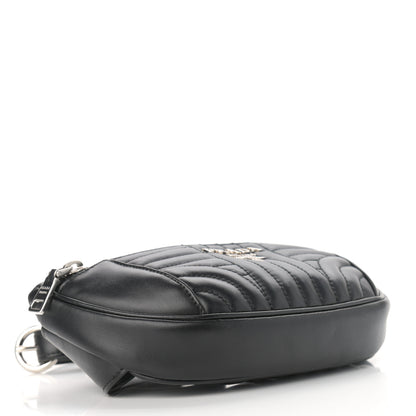 Prada Soft Calfskin Impunture Diagramme Belt Bag Black 3 of 9