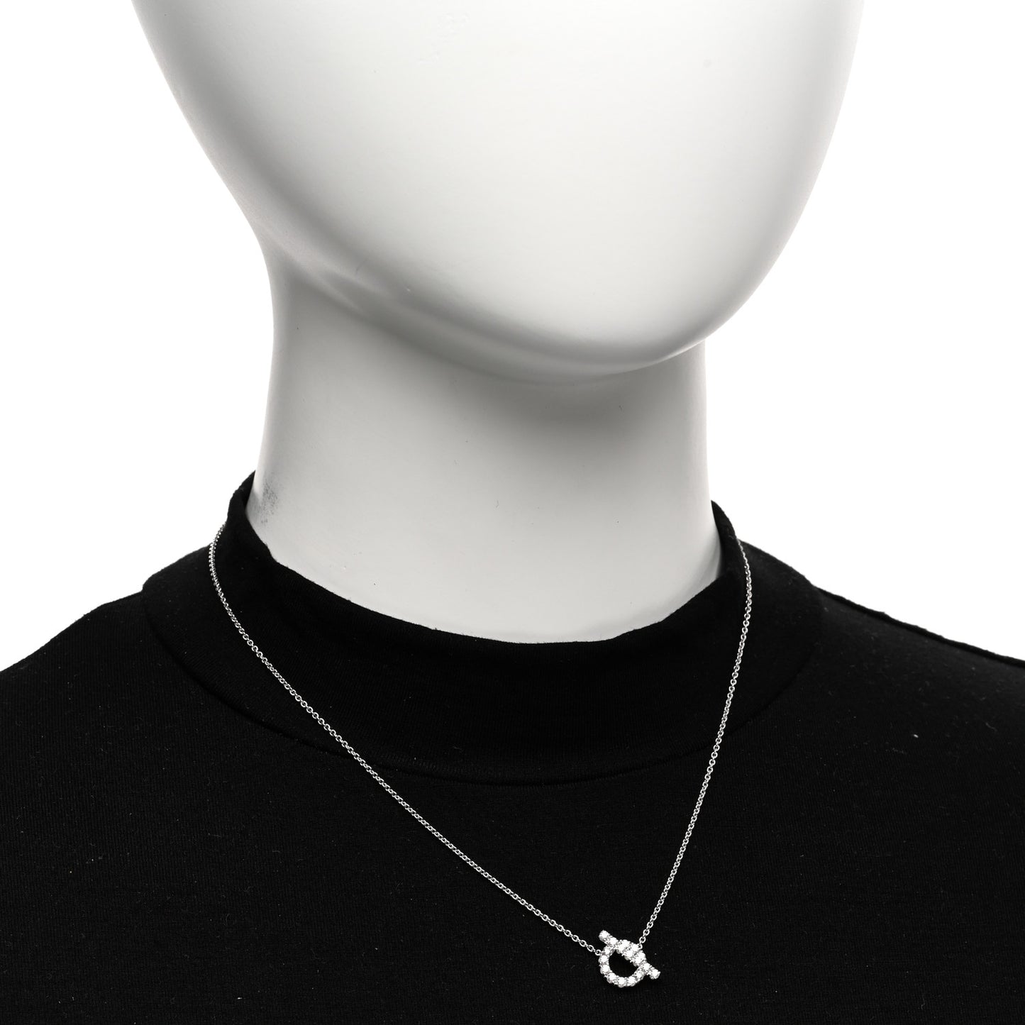 18K White Gold Diamond Finesse Pendant Necklace