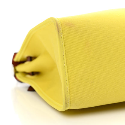 Hermes Vache Hunter Toile Herbag Zip 31 PM Lime Rouge H 10 of 17