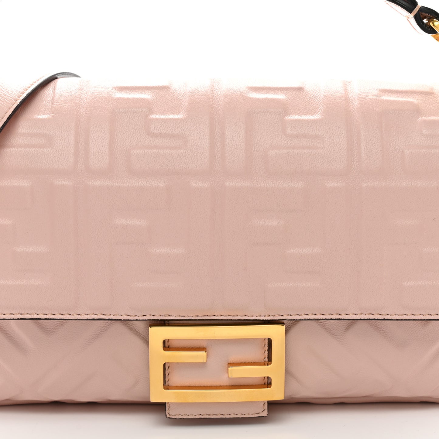 Nappa FF 1974 Embossed Baguette Rosa Quarzo