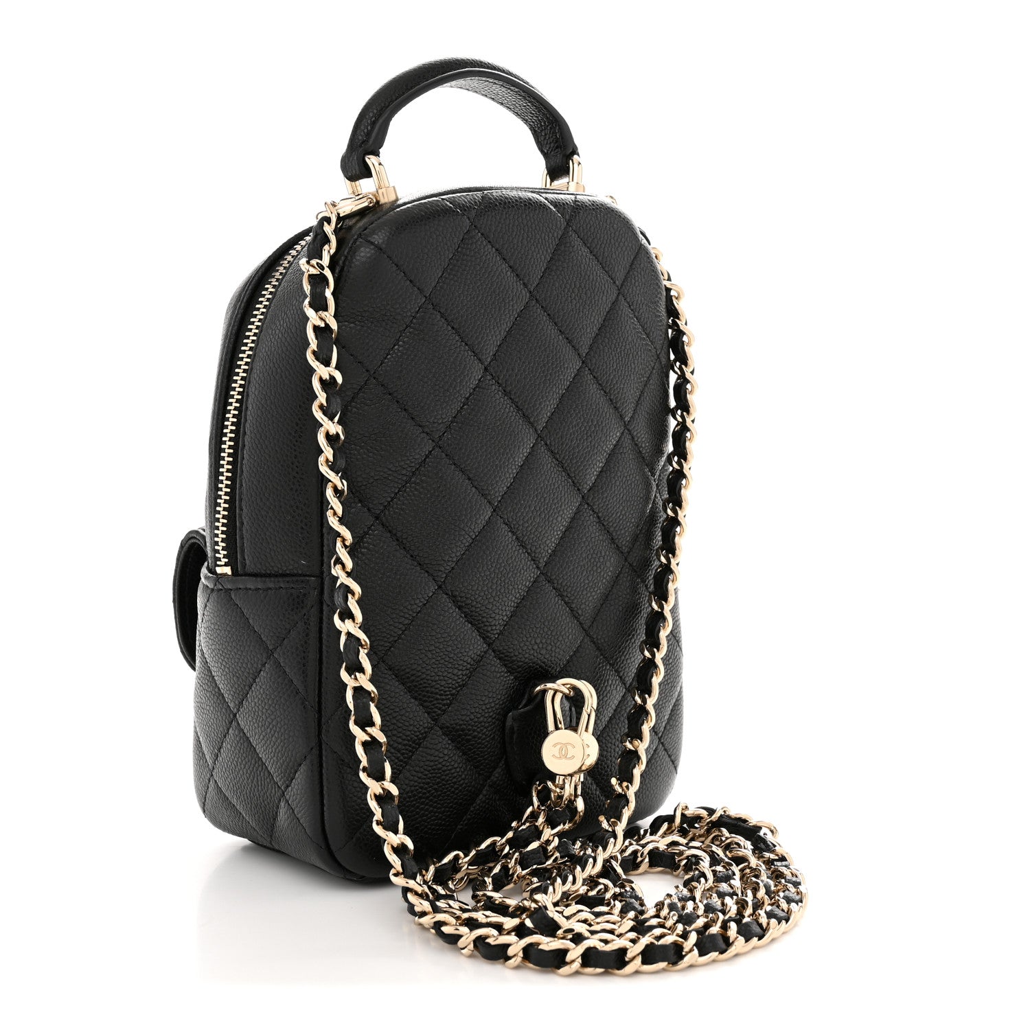 Chanel Caviar Quilted CC Mini Classic Backpack Black 3 of 11
