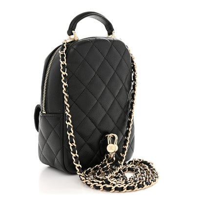 Chanel Caviar Quilted CC Mini Classic Backpack Black 3 of 11