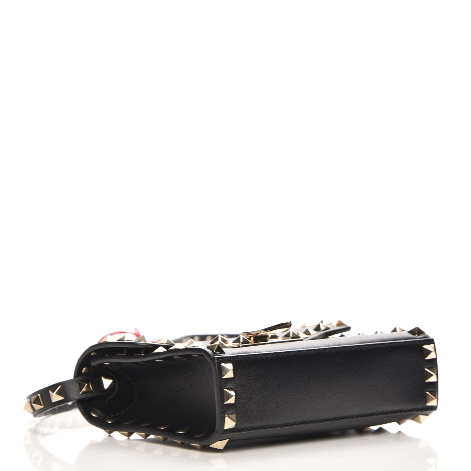 Valentino Garavani Vitello Mini Rockstud Flip Lock Crossbody Bag Black 4 of 6