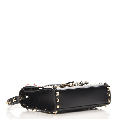 Valentino Garavani Vitello Mini Rockstud Flip Lock Crossbody Bag Black 4 of 6