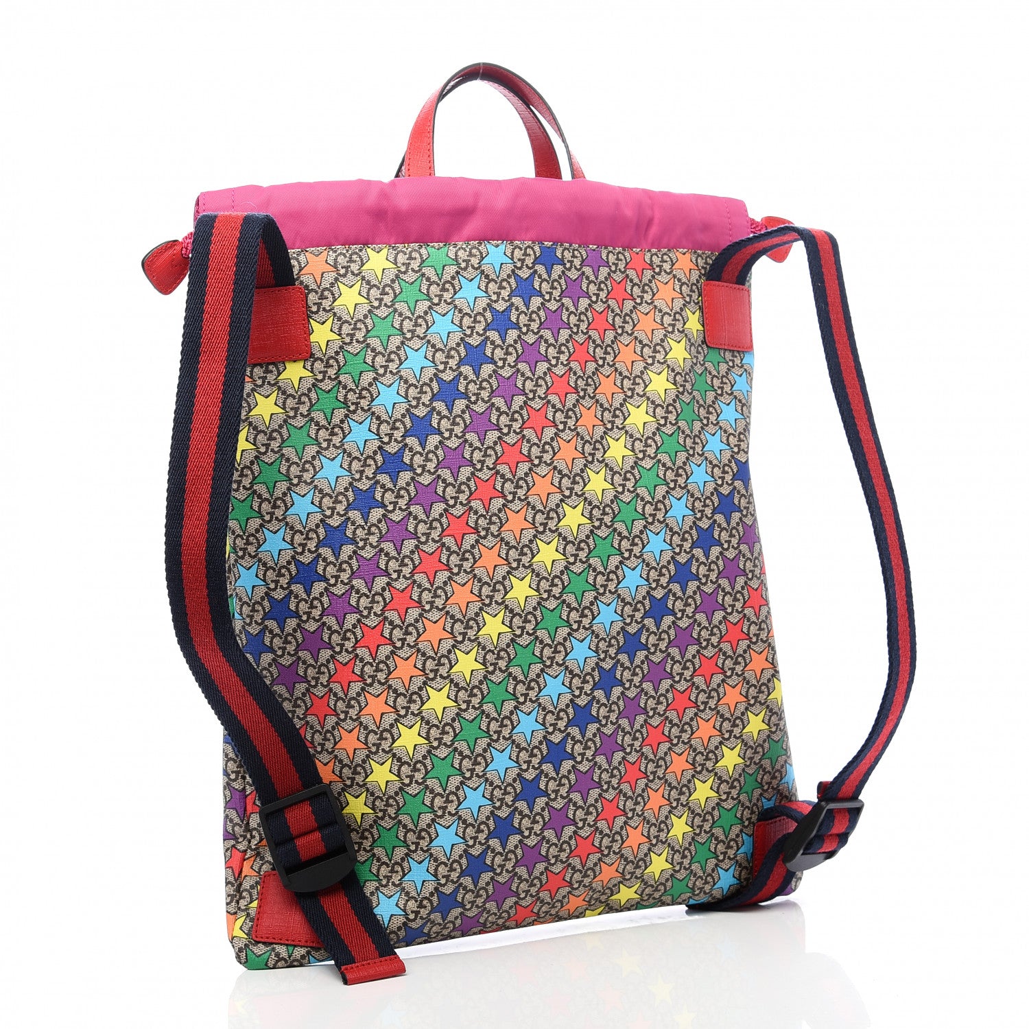 Gucci Soft GG Supreme Monogram Star Print Childrens Drawstring Backpack Multicolor 2 of 9
