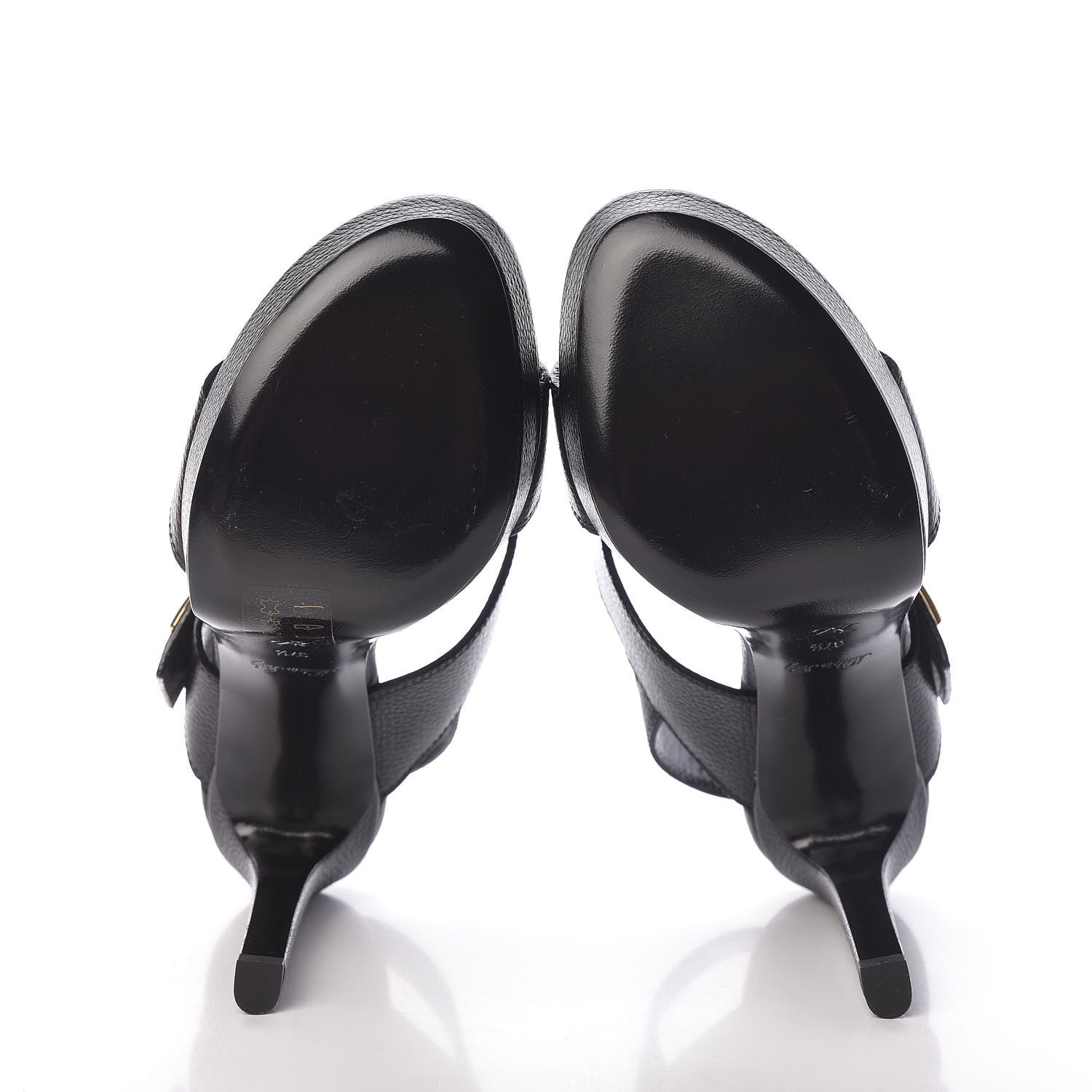 Louis Vuitton Grained Calfskin Horizon Platform Sandals 37.5 Black 5 of 9
