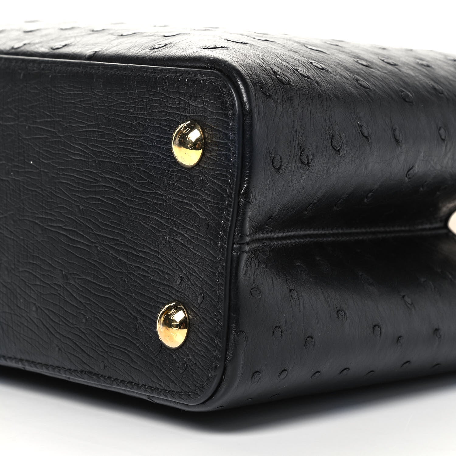 Louis Vuitton Ostrich Capucines MM Black 8 of 9
