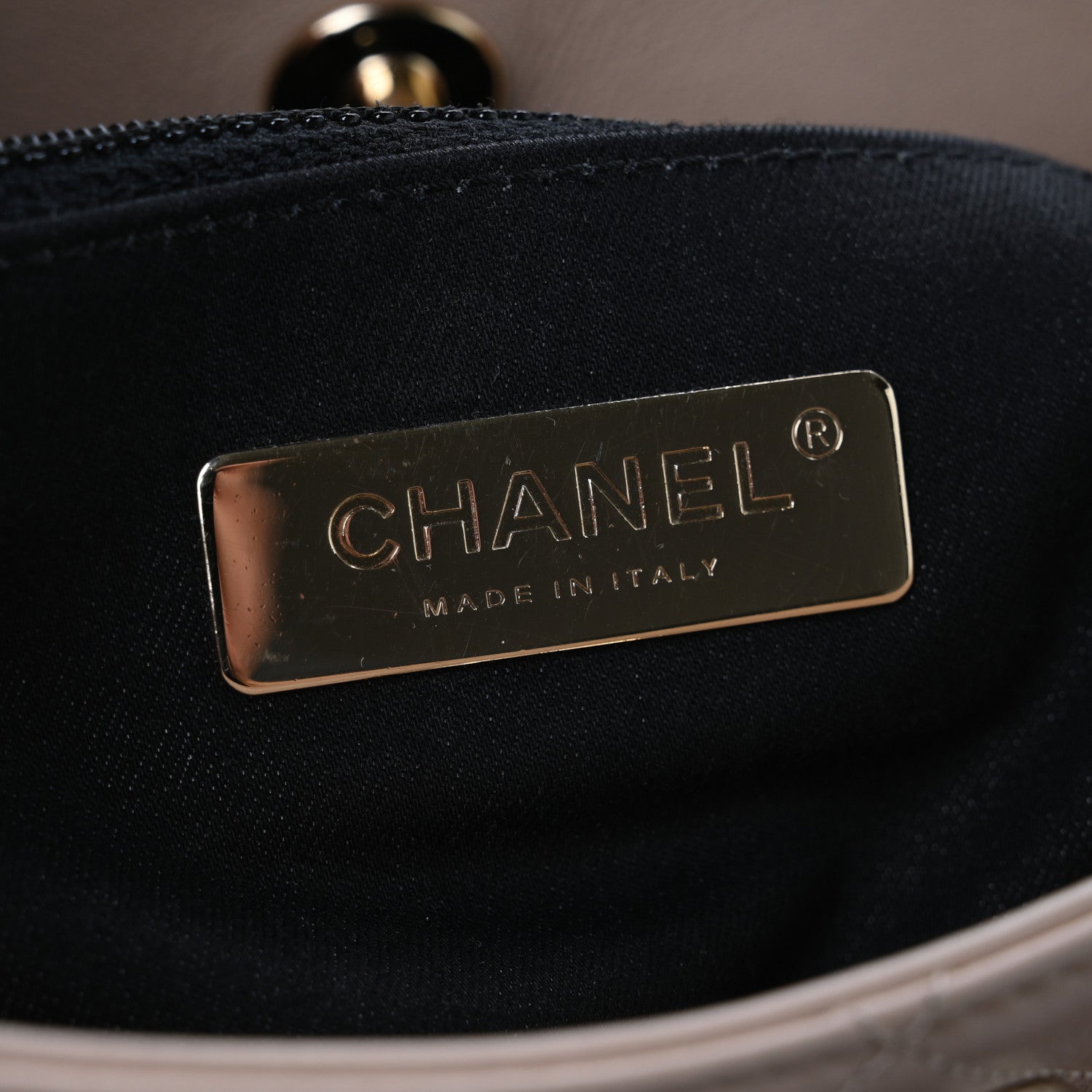 Chanel Calfskin Stitched Large Stripe Hobo Beige Black 6 of 13