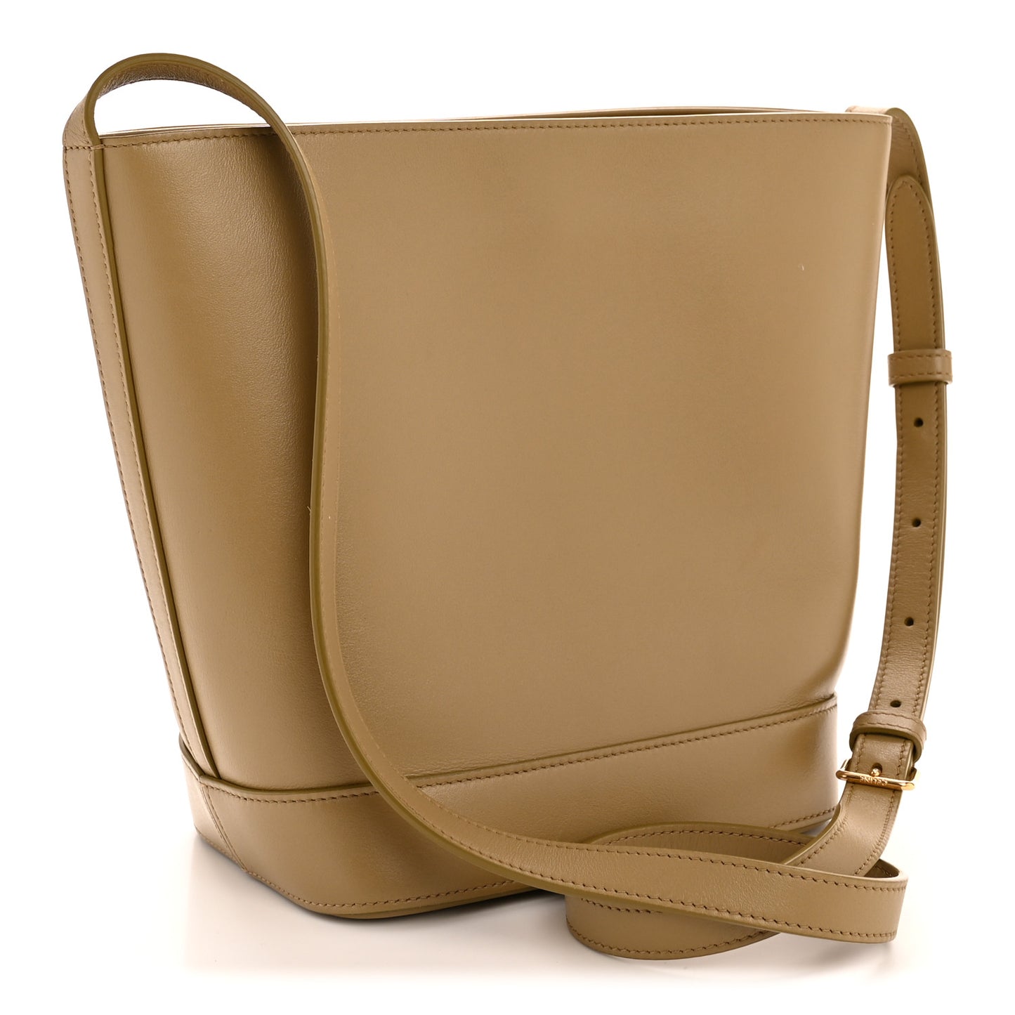 Smooth Calfskin Small Cuir Triomphe Bucket Bag Olive