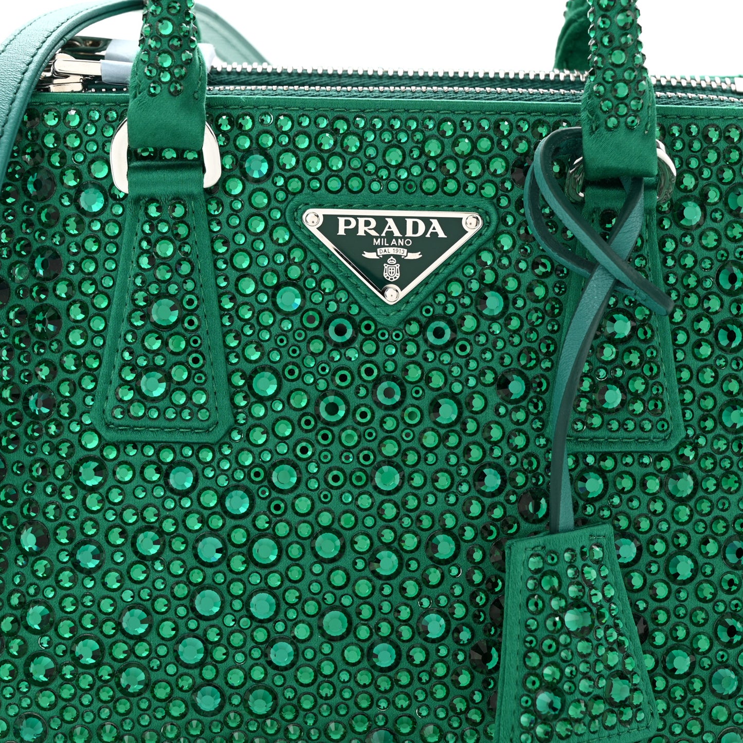 Satin Crystal Mini Galleria Double Zip Tote Mango