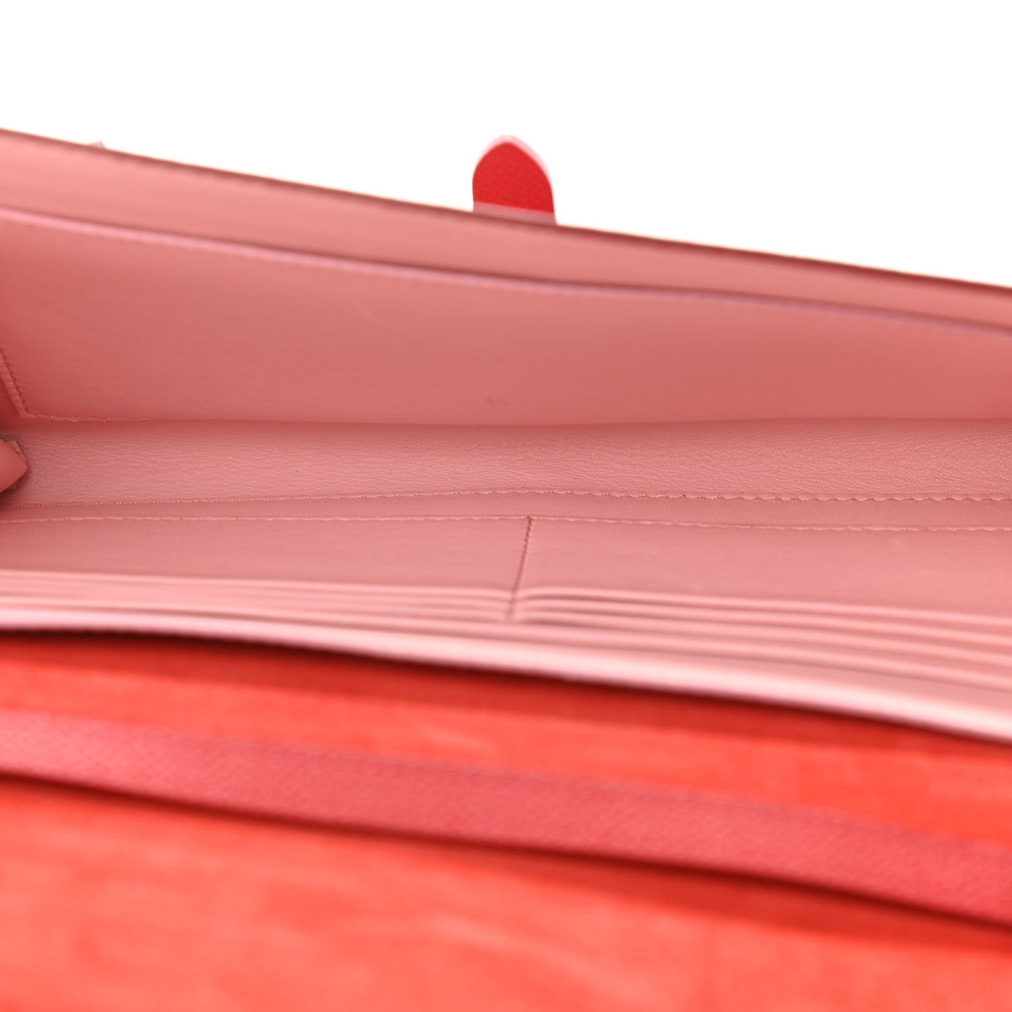 Grained Calfskin Clutch On Strap Bag Scarlet