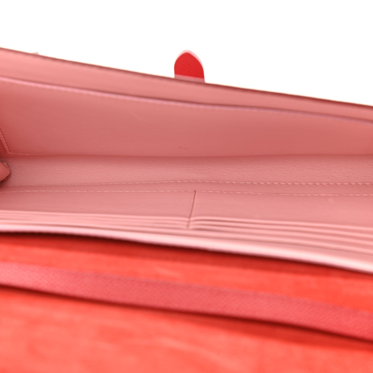 Celine Grained Calfskin Clutch On Strap Bag Scarlet 5 of 13