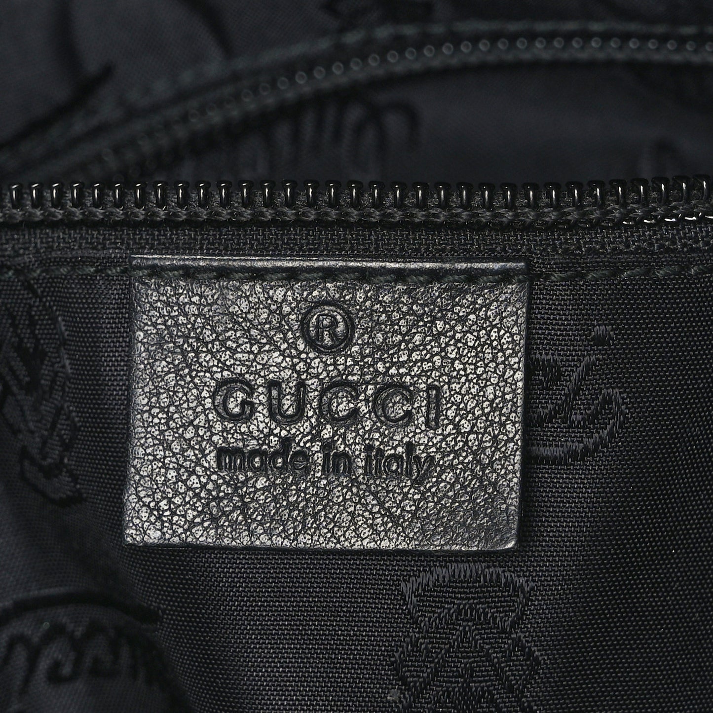 Guccissima Medium Flat Messenger Bag Black