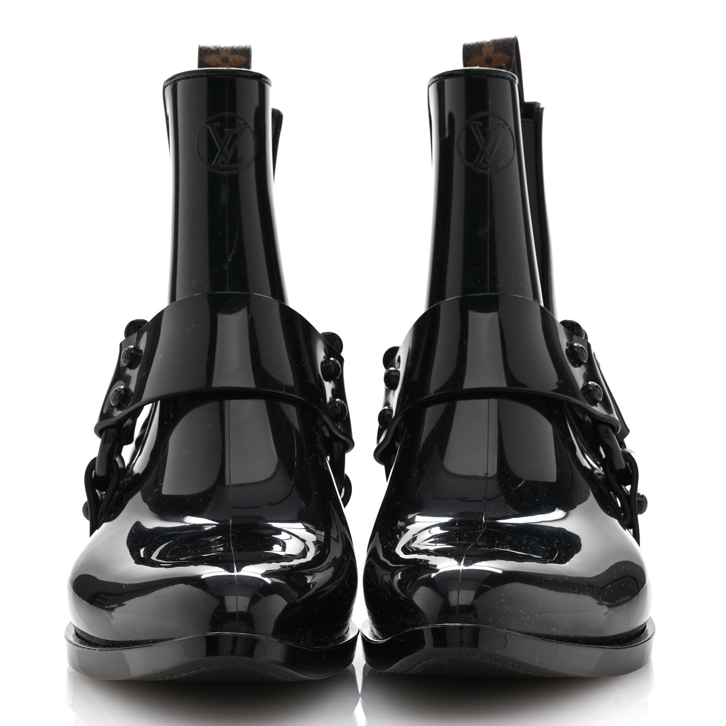 Rubber Monogram Rhapsody Ankle Boots 37 Black