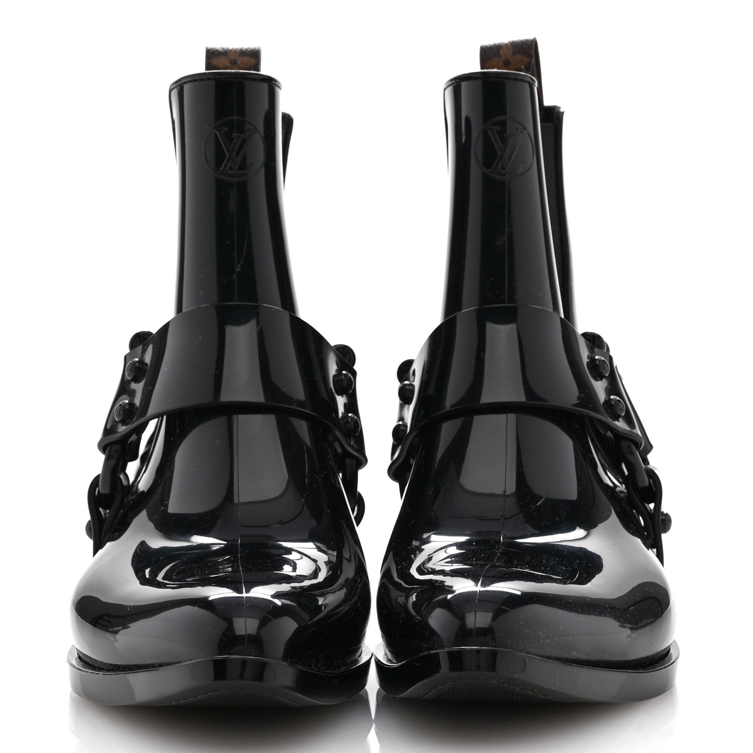 Louis Vuitton Rubber Monogram Rhapsody Ankle Boots 37 Black 3 of 8