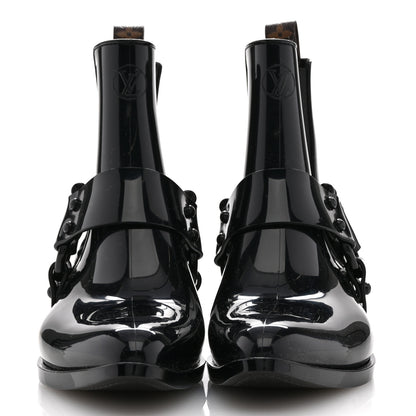 Louis Vuitton Rubber Monogram Rhapsody Ankle Boots 37 Black 3 of 8