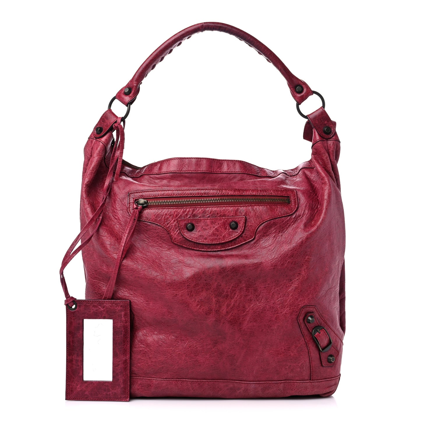 Agneau Classic Hardware Day Hobo Pourpre