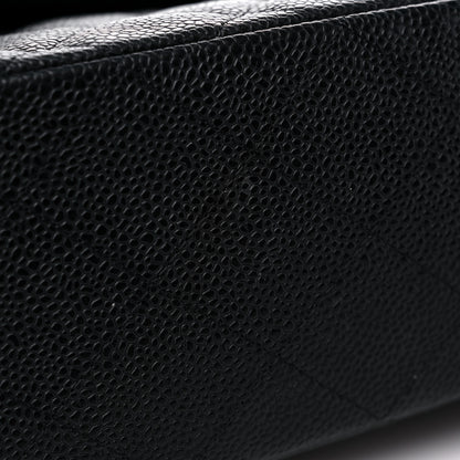 Chanel Caviar Quilted Jumbo Single Flap Black 15 of 19