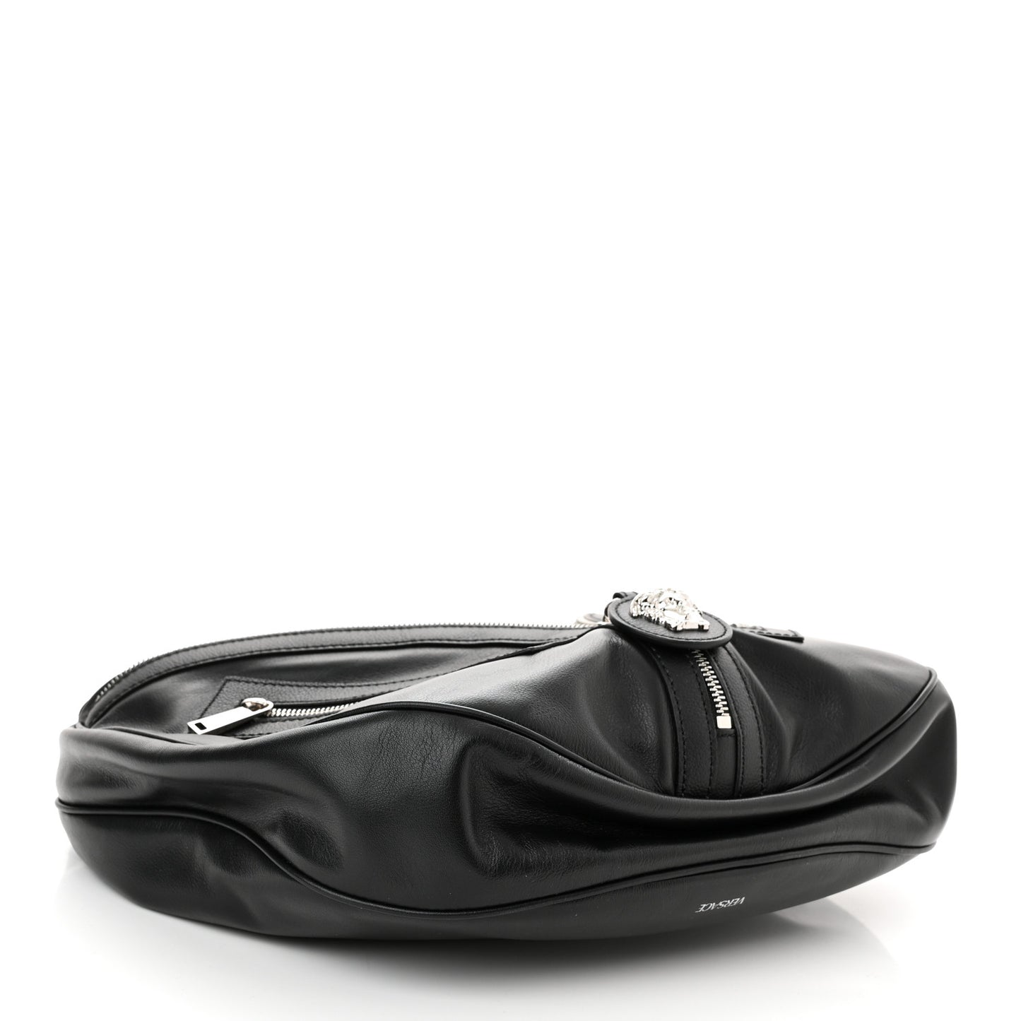 Calfskin Medium Repeat Zip Hobo Black