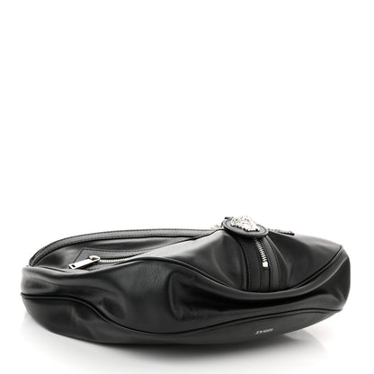 Versace Calfskin Medium Repeat Zip Hobo Black 5 of 11