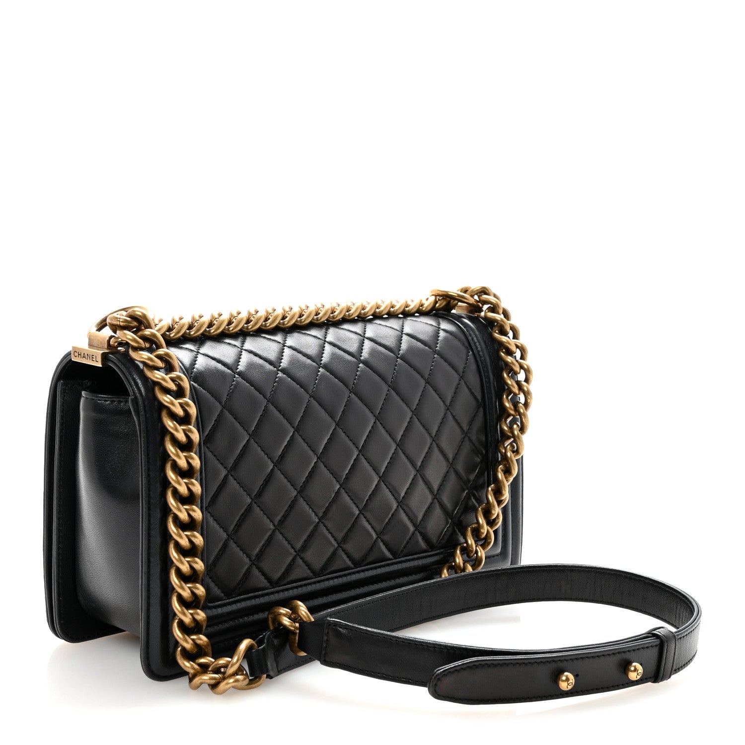 Chanel Lambskin Quilted Medium Boy Flap Black 3 of 10