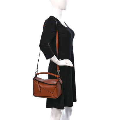 Loewe Calfskin Small Puzzle Bag Tan 2 of 12