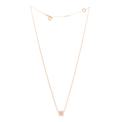 Bulgari 18K Rose Gold Diamond Small B.Zero1 Pave Pendant Necklace 2 of 3