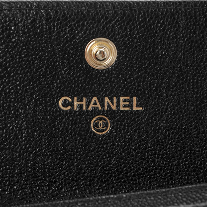 Chanel Caviar Quilted Boy Flap Card Holder Black 7 of 9