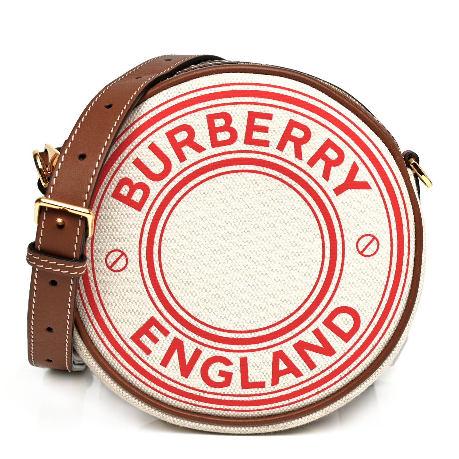 Burberry Canvas Calfskin Louise Bag Natural 1 of 11