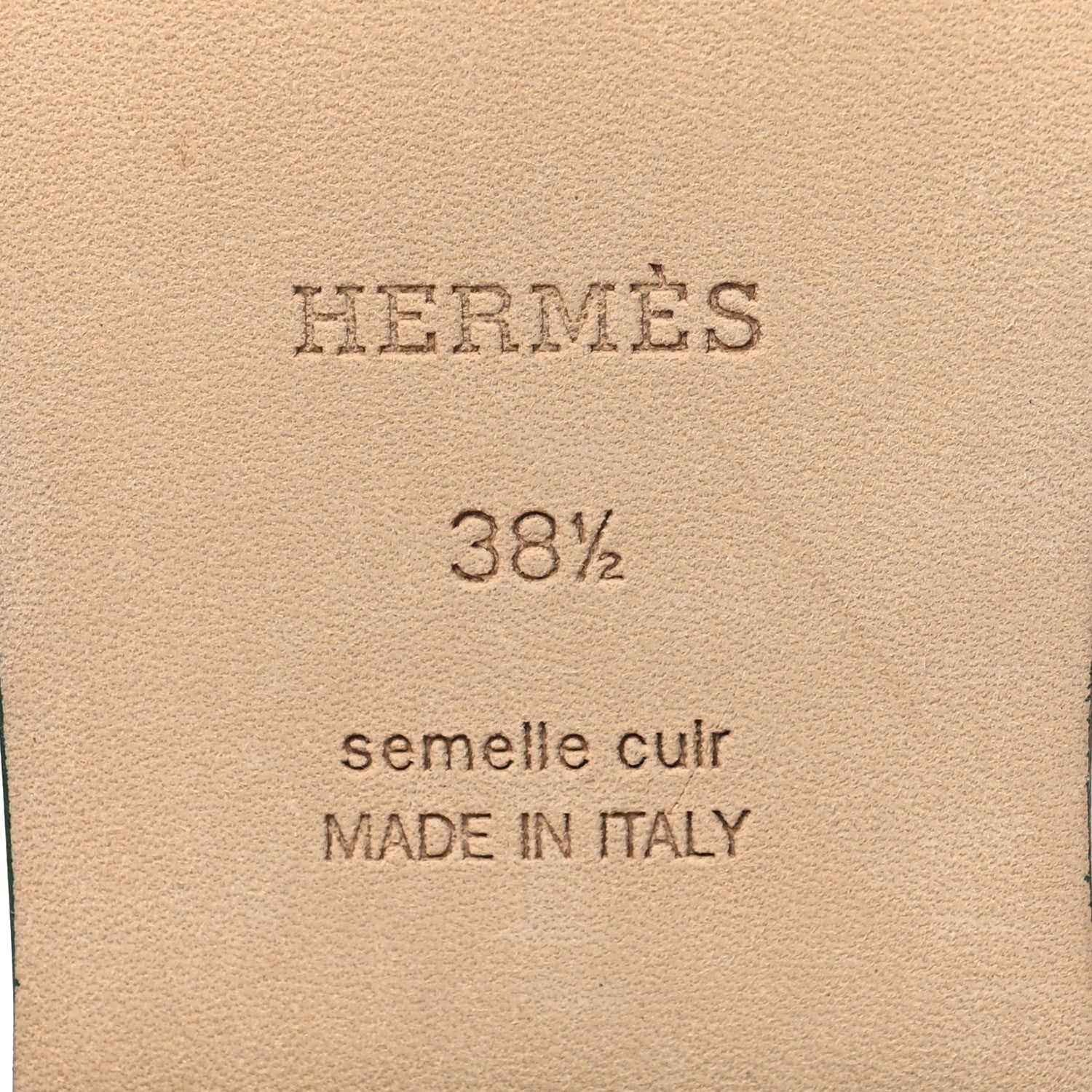 Hermes Epsom Oran Sandals 38.5 Vert Cactus 7 of 9