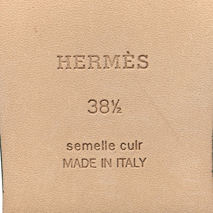 Hermes Epsom Oran Sandals 38.5 Vert Cactus 7 of 9