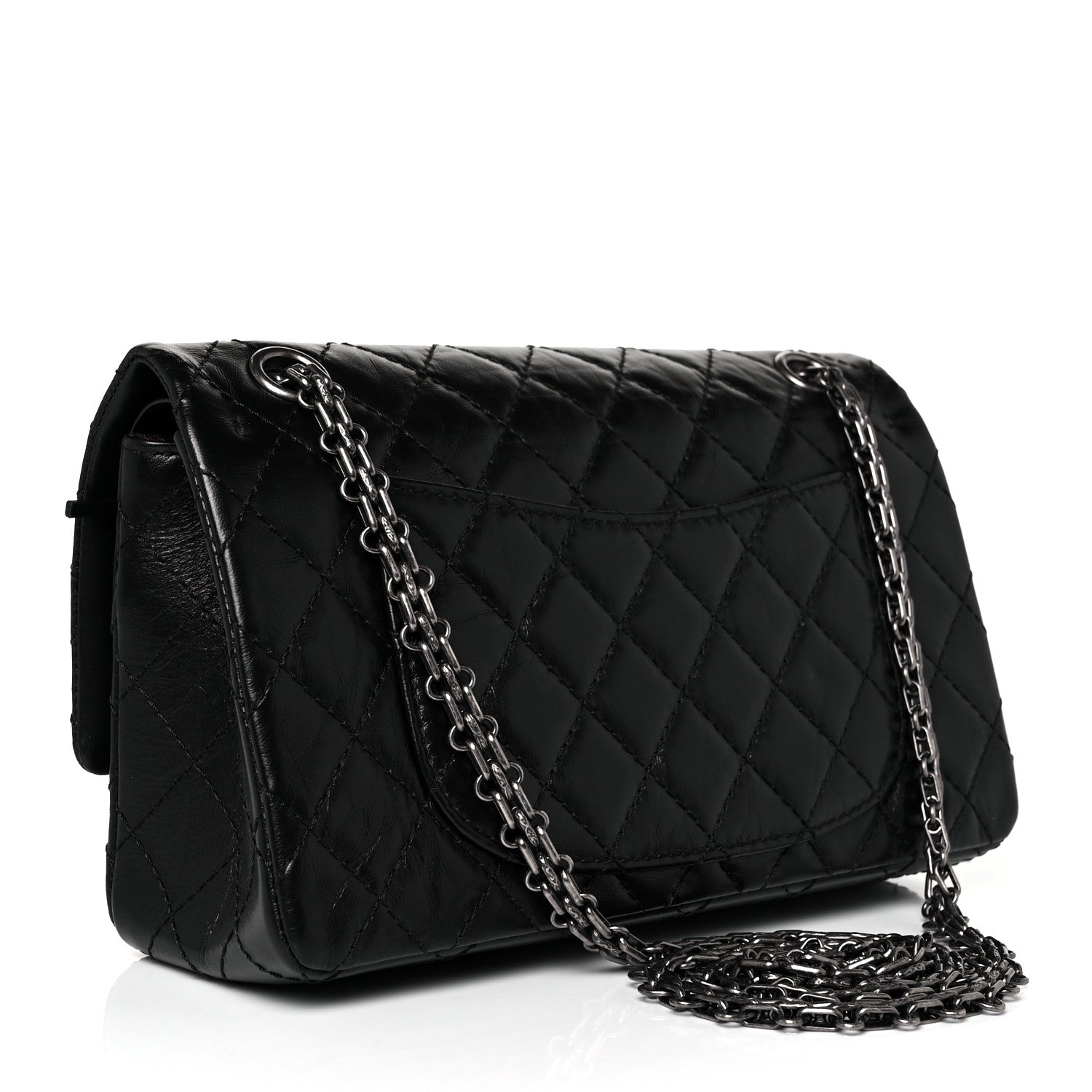 Chanel Aged Calfskin Quilted 2.55 Reissue 225 Flap Black 3 of 10