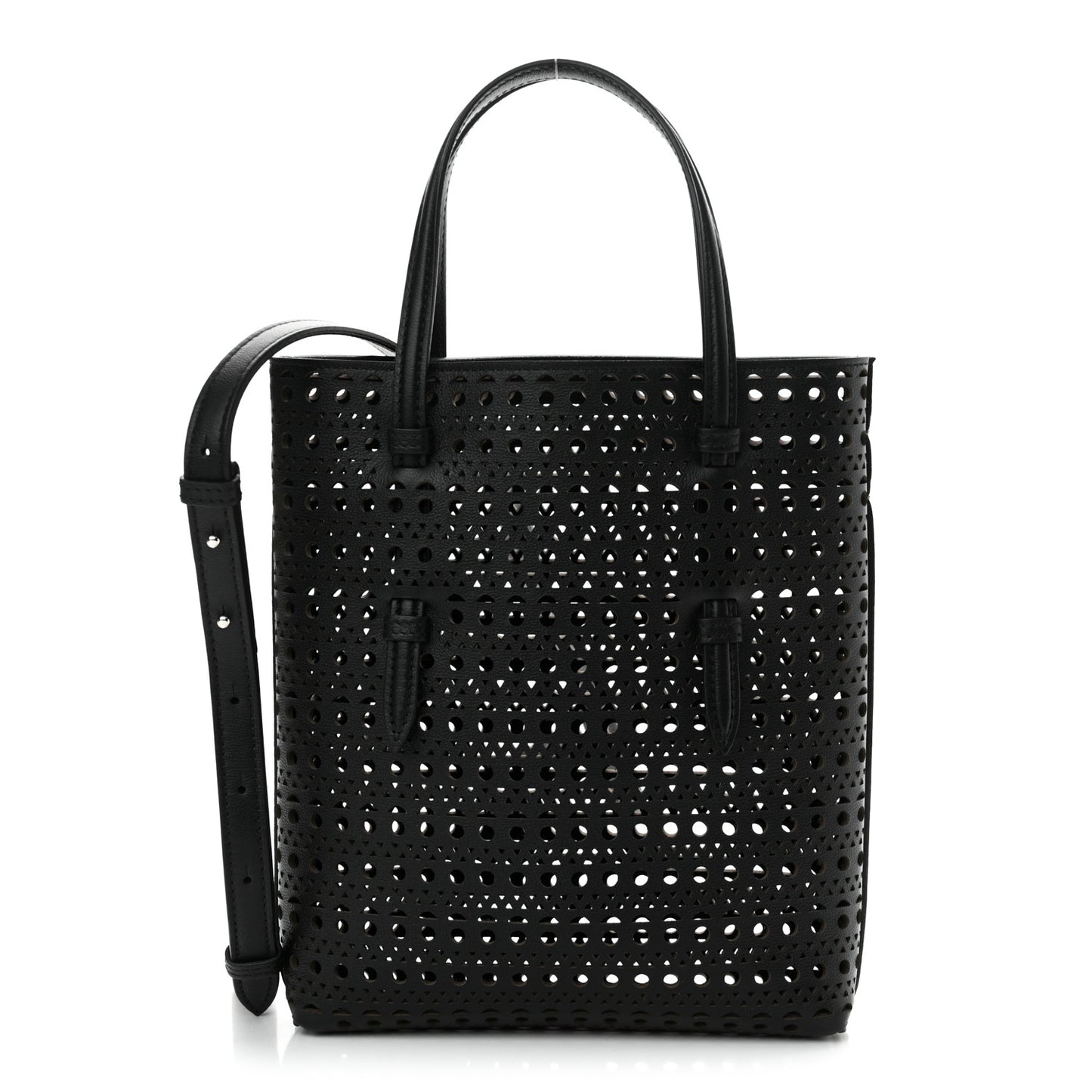 Calfskin Vienne Mina North South Tote  Black