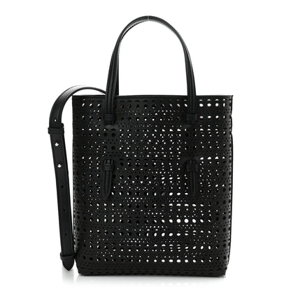 Alaia Calfskin Vienne Mina North South Tote  Black 1 of 9