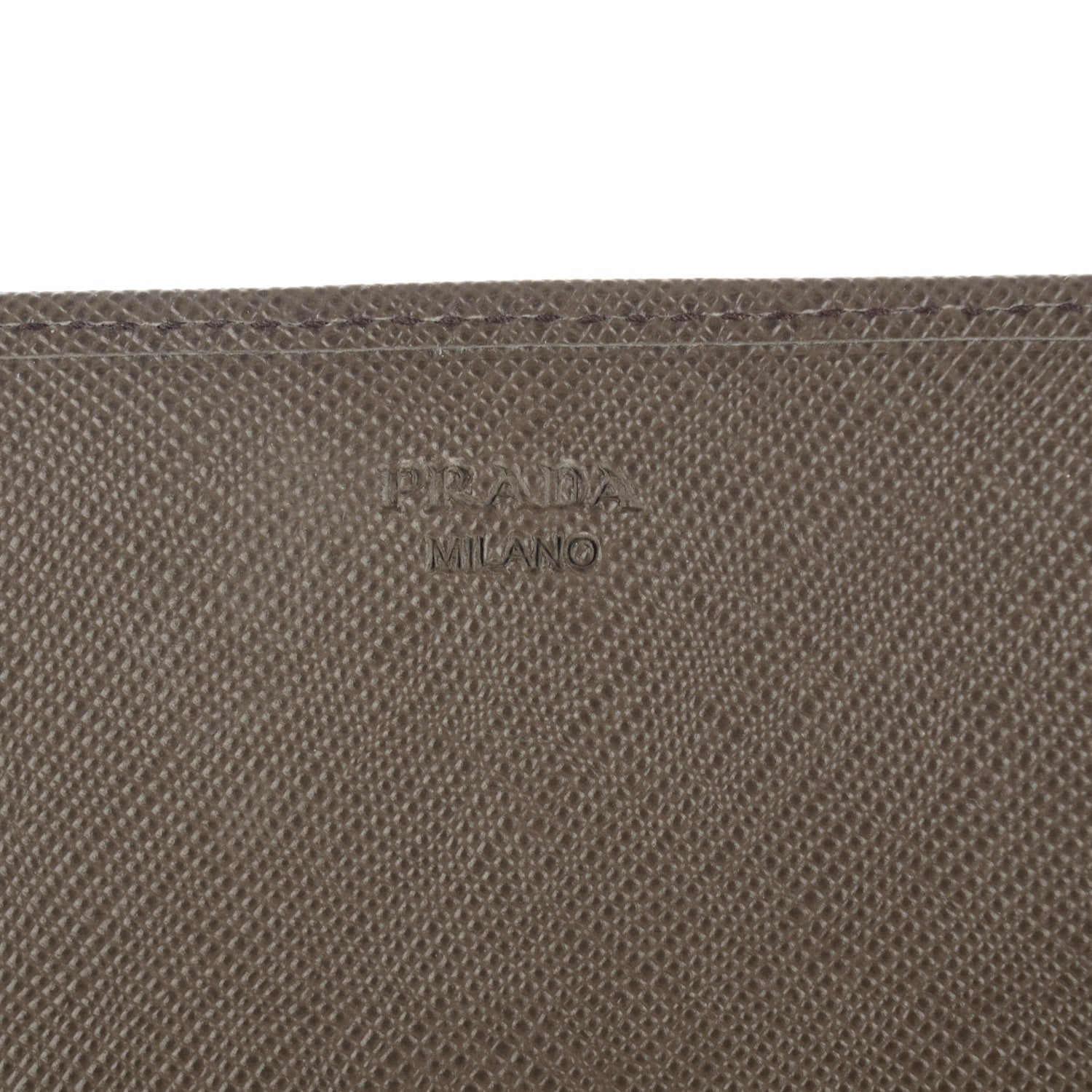 Prada Saffiano Metal Oro Chain Wallet Grafite 6 of 8