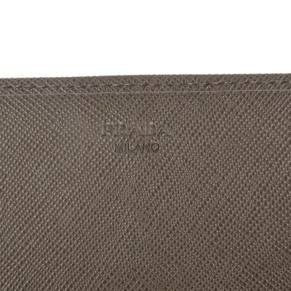 Prada Saffiano Metal Oro Chain Wallet Grafite 6 of 8