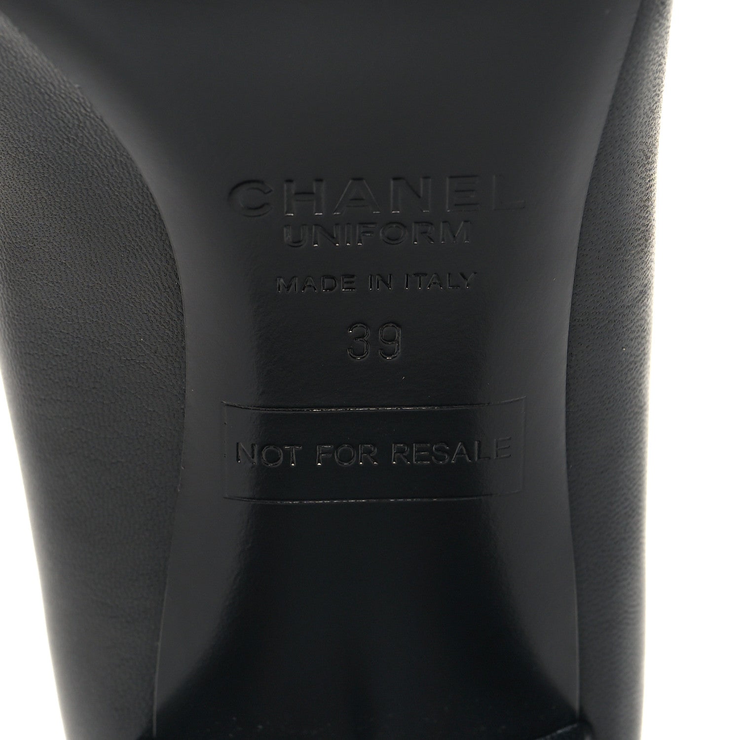 Chanel Lambskin Cap Toe CC Pumps 39 Black 6 of 7