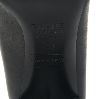 Chanel Lambskin Cap Toe CC Pumps 39 Black 6 of 7