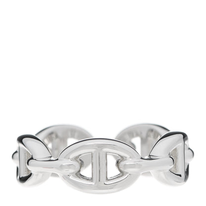Hermes Sterling Silver PM Chaine d'Ancre Enchainee Band Ring 55 7.25 1 of 7