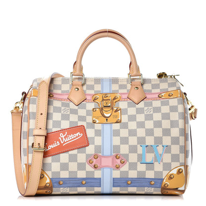 Louis Vuitton Damier Azur Summer Trunks Speedy Bandouliere 30 1 of 8
