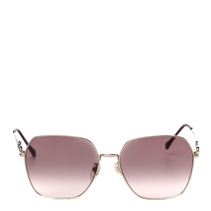 Gucci Metal Horsebit Square Sunglasses GG0882SA Gold 4 of 7