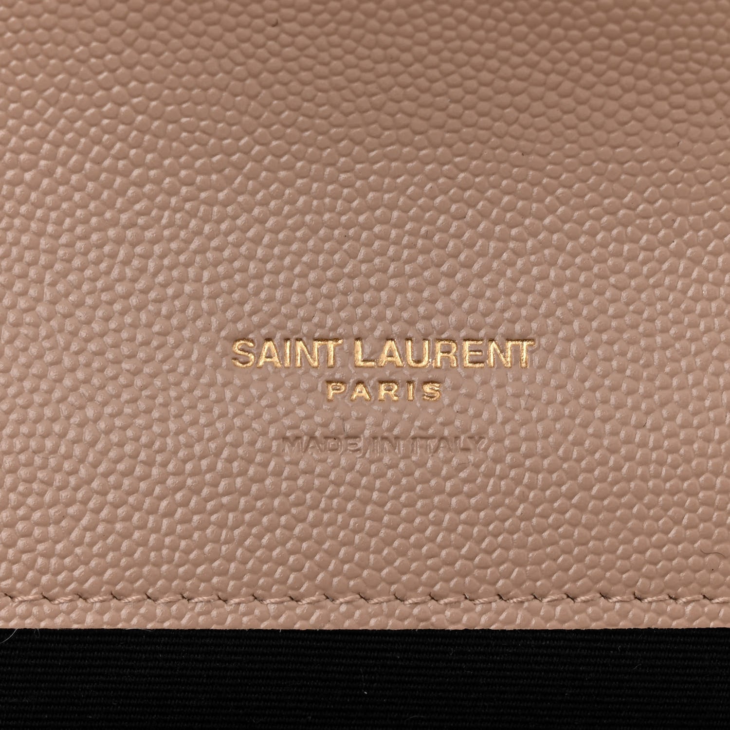 Saint Laurent Grain De Poudre Matelasse Chevron Monogram Envelope Clutch Dark Beige 6 of 11