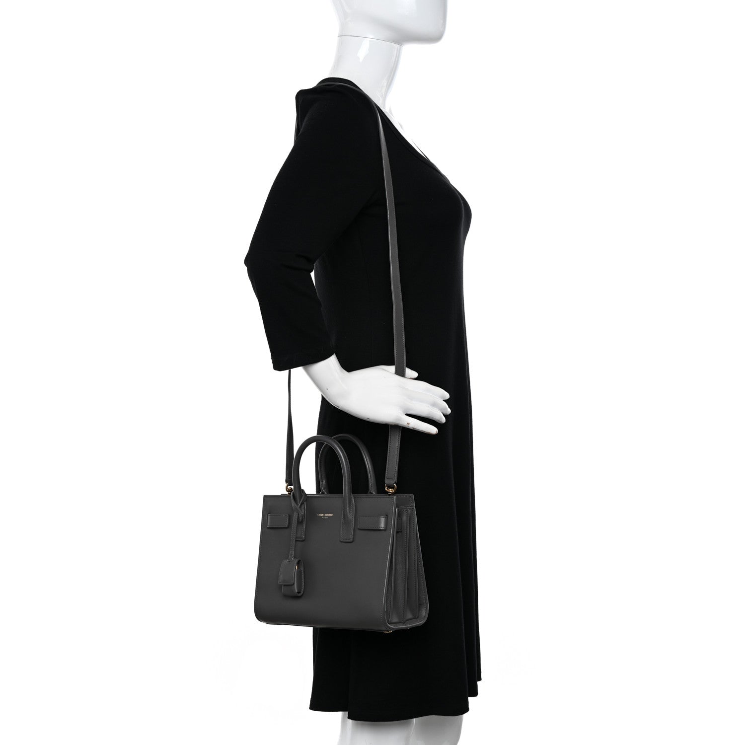 Saint Laurent SAINT LAURENT Calfskin Nano Sac De Jour Fog 2 of 12