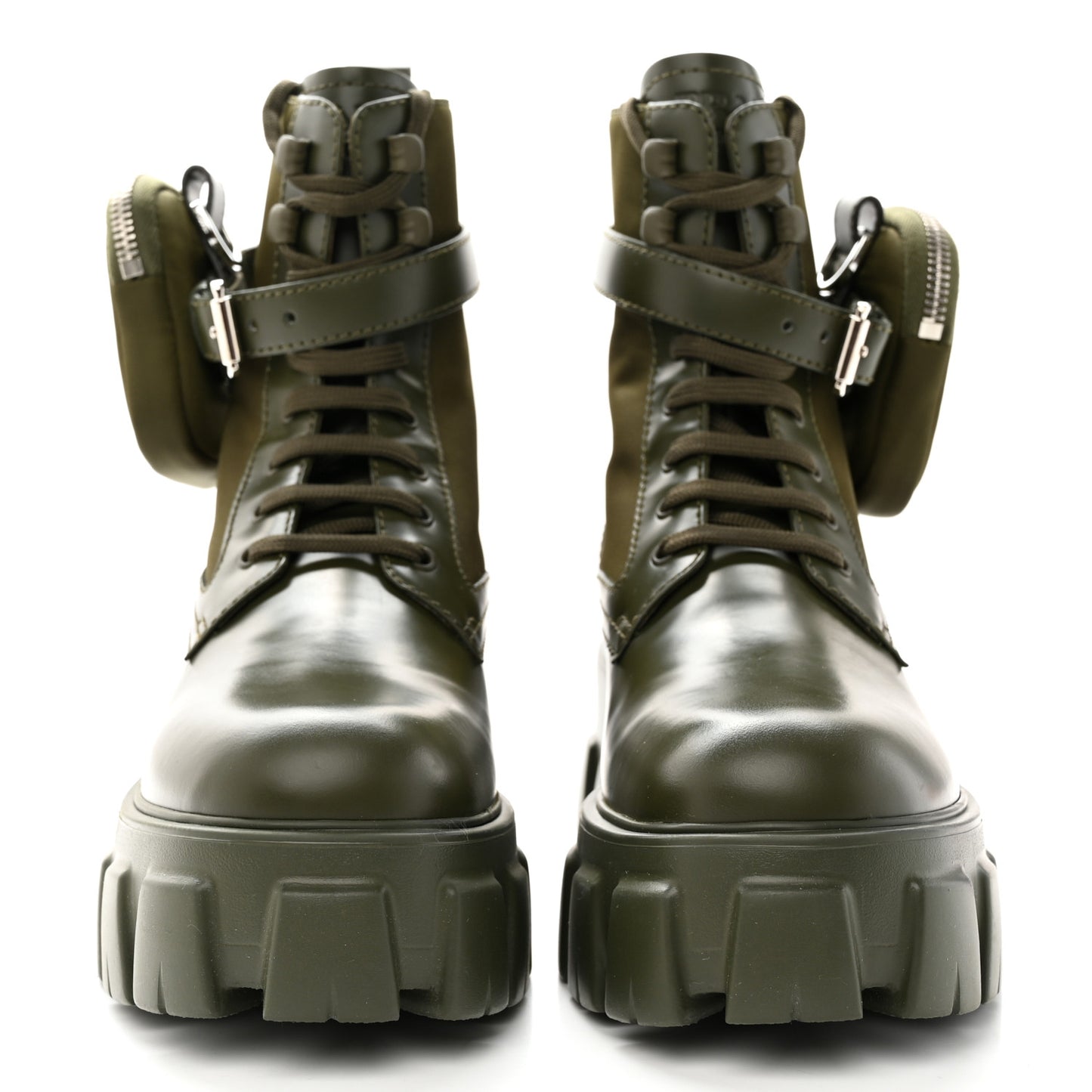Spazzolato Rois Re-Nylon Metal Triangle Logo Monolith Pouch Pocket 60mm Combat Boots 37.5 Militare