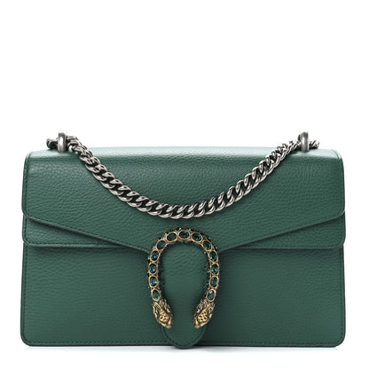 Gucci Pebbled Calfskin Small Dionysus Shoulder Bag Emerald 1 of 13