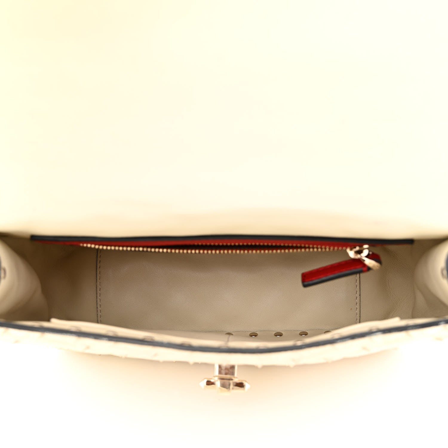 Valentino Garavani Nappa Medium Rockstud Spike Shoulder Bag Light Ivory 5 of 16