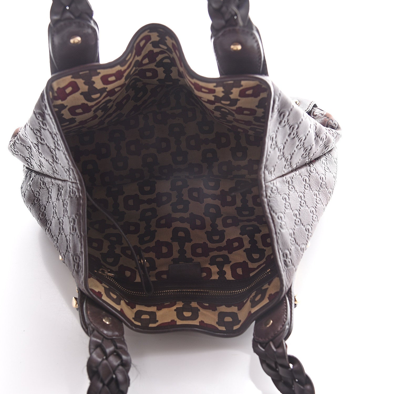 Gucci Guccissima Small Pelham Shoulder Bag Chocolate 4 of 8