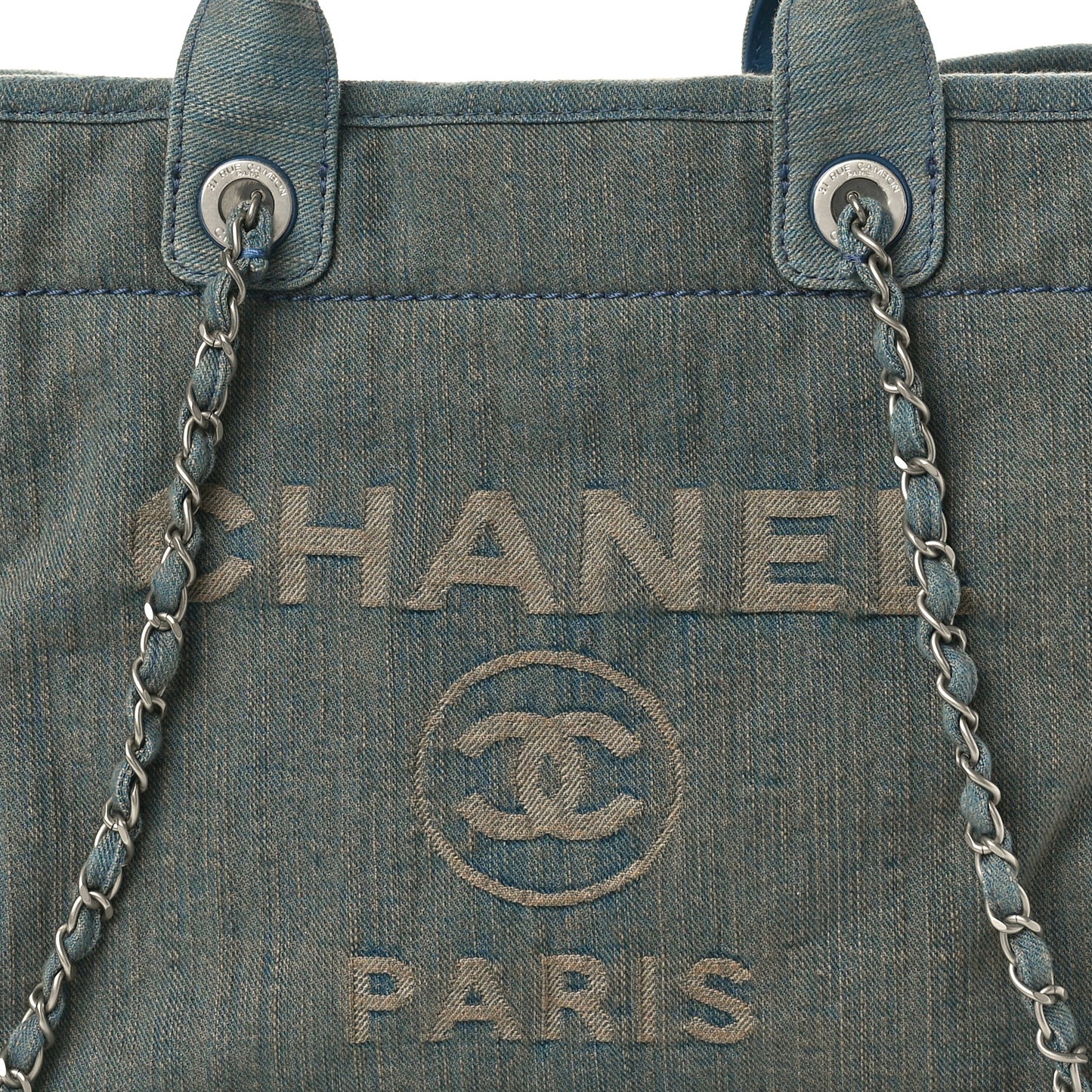 Denim Small Deauville Tote Light Blue